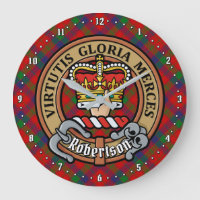 Clan Robertson Wappen über Tartan