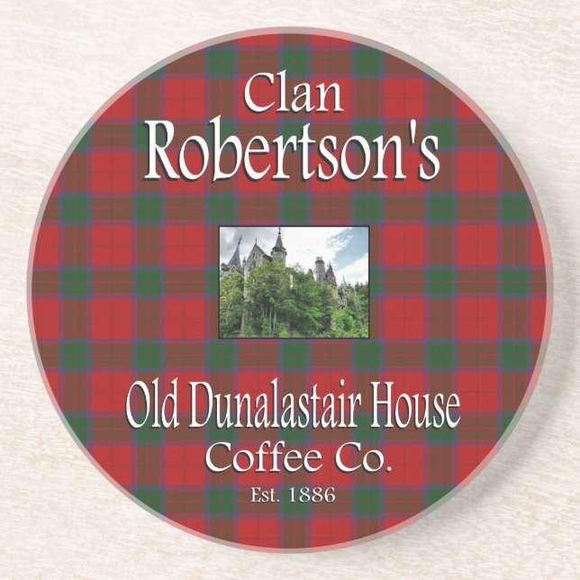 Clan Robertson's Old Dunalastair House Coffee Co. Getränkeuntersetzer (Vorne)