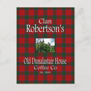 Clan Robertson's Old Dunalastair House Coffee Co. Postkarte