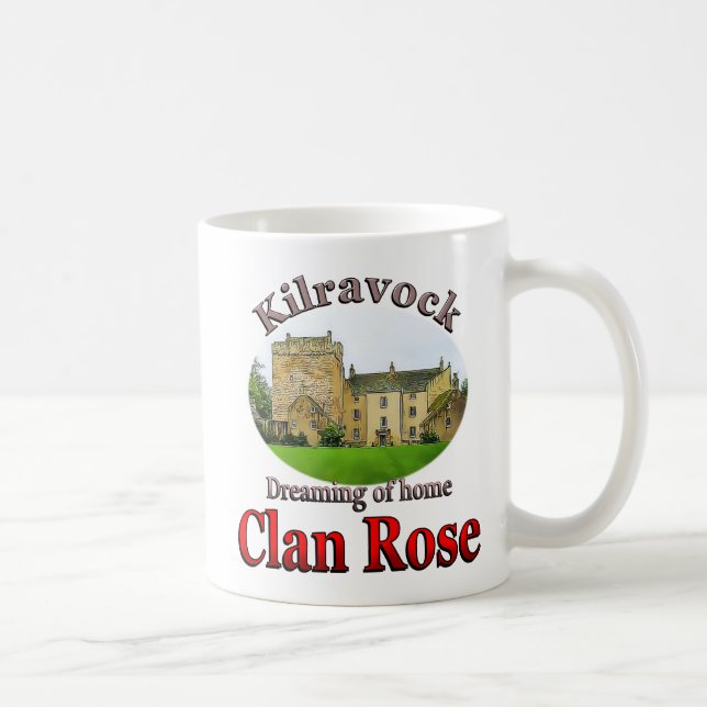 Clan-Rose, die von Zuhause Kilravock Schloss Kaffeetasse (Rechts)