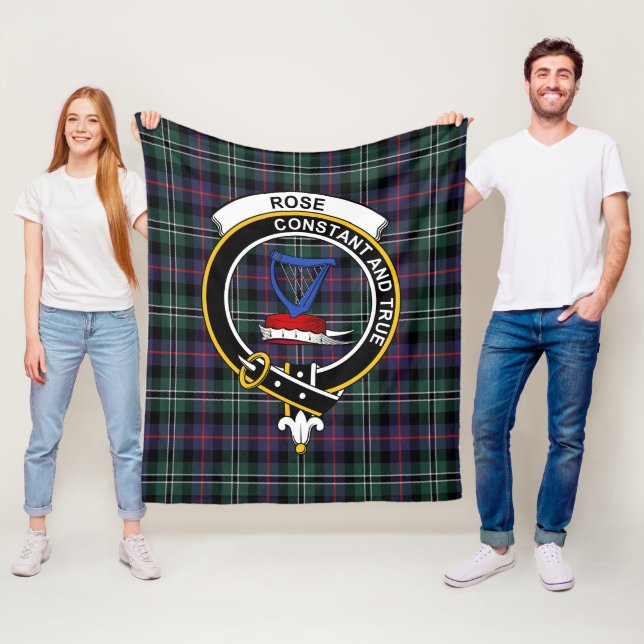 Clan Rose Jagd Modern Tartan Kariert Fleecedecke (Beispiel)
