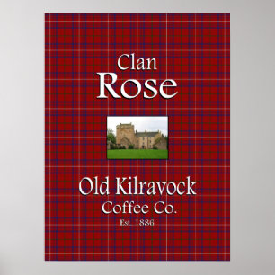 Clan Rose Old Kilravock Coffee Co. Poster