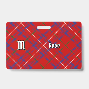 Clan Rose Tartan Ausweis
