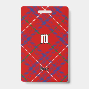 Clan Rose Tartan Ausweis