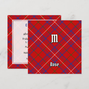 Clan Rose Tartan Einladung