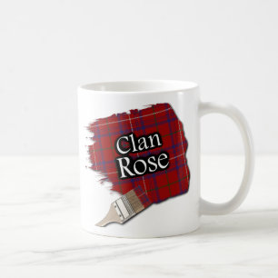 Clan Rose Tartan Paint Brush Cup Tasse
