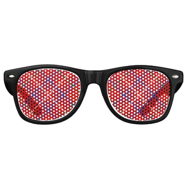 Clan Rose Tartan Partybrille (Vorderseite)
