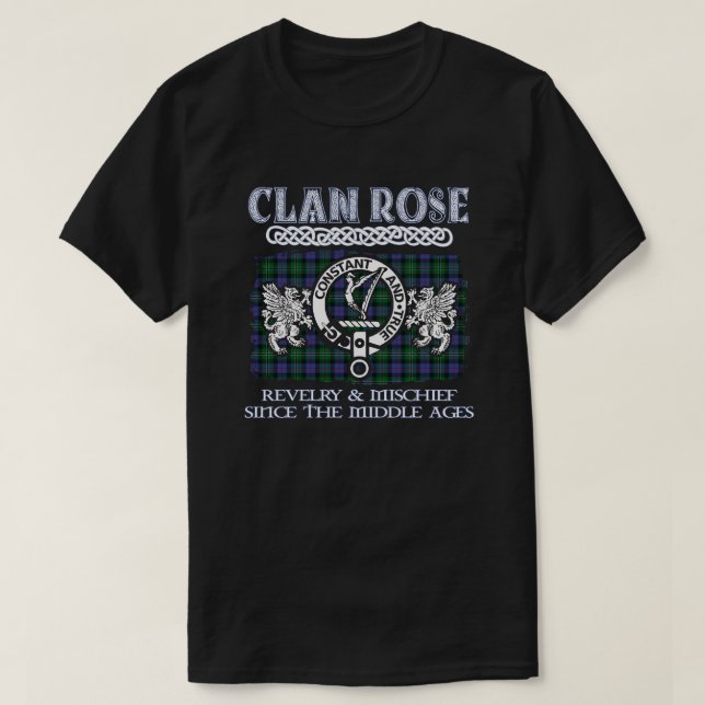 Clan Rose Wappen Schottische Clans Schottischer Na T-Shirt (Design vorne)