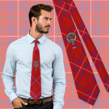 Clan Rose Wappen über Tartan