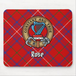 Clan Rose Wappen über Tartan Mousepad