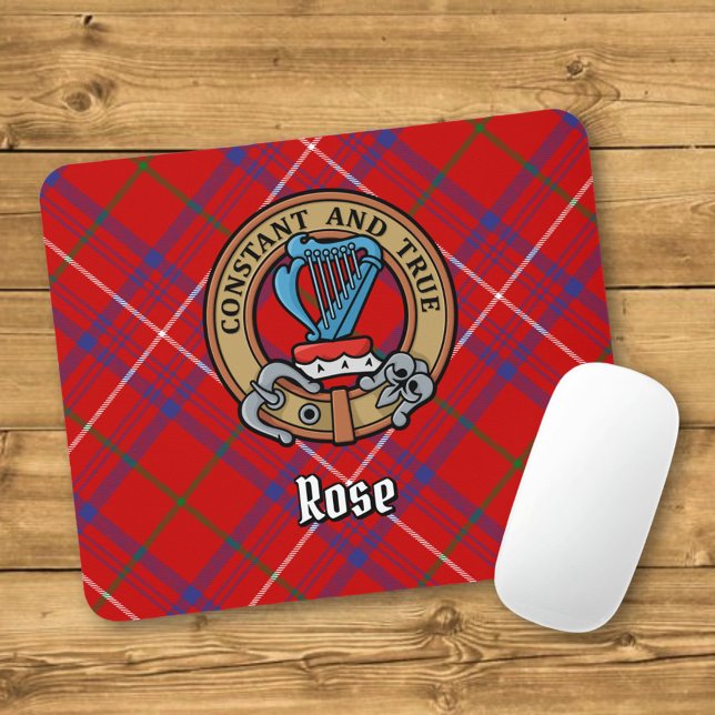 Clan Rose Wappen über Tartan Mousepad (Von Creator hochgeladen)