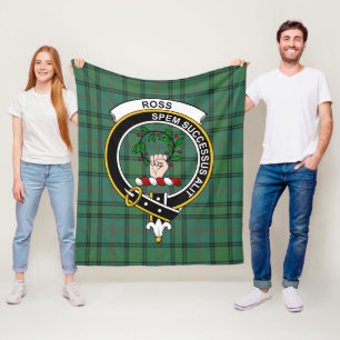 Clan Ross Hunting Ancient Tartan Karo Plaid Fleecedecke