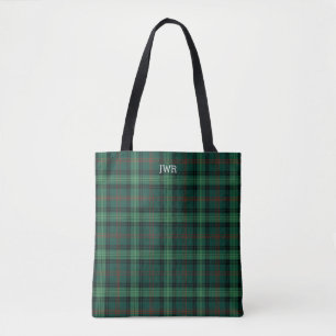 Clan Ross Jagd Tartan Green Kariert Monogramm