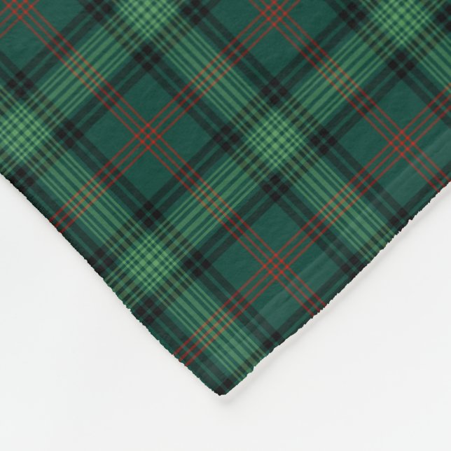 Clan Ross Jagd Tartan Green Kariertes Muster Fleecedecke (Ecke)