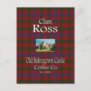 Clan Ross Old Balnagown Castle Coffee Co. Postkarte