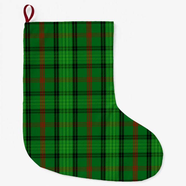 Clan Ross Tartan Kariert Großer Weihnachtsstrumpf (Vorderseite)