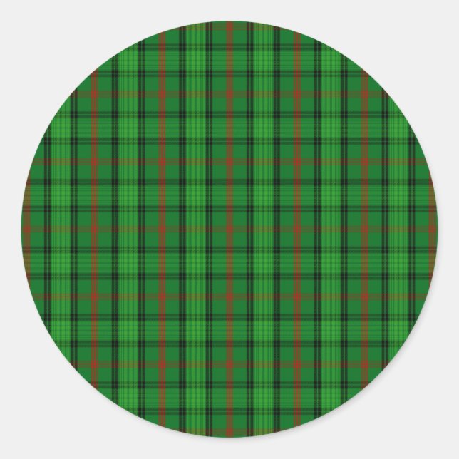 Clan Ross Tartan Runder Aufkleber (Vorderseite)
