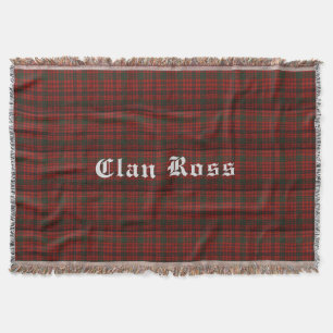 Clan Ross Tartan Throw Blanket Decke