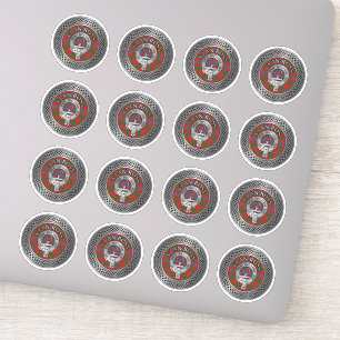 Clan Ross Wappen & Tartan Knot Aufkleber