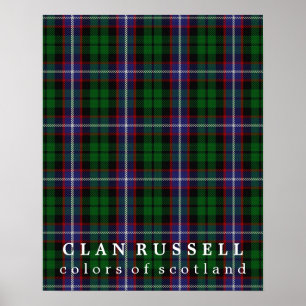 Clan-Russell-Farben von SchottlandTartan Poster