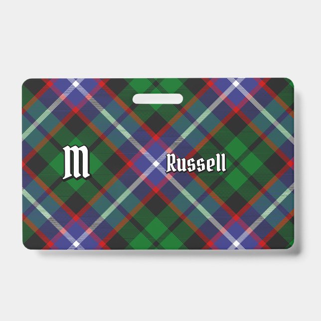 Clan Russell Tartan Ausweis (Vorderseite)