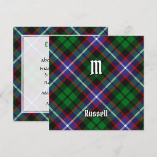 Clan Russell Tartan Einladung
