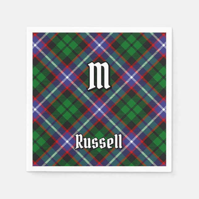 Clan Russell Tartan Serviette (Vorderseite)