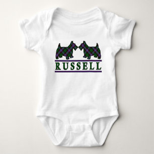 Clan-RussellTartanscottie-Hunde Baby Strampler