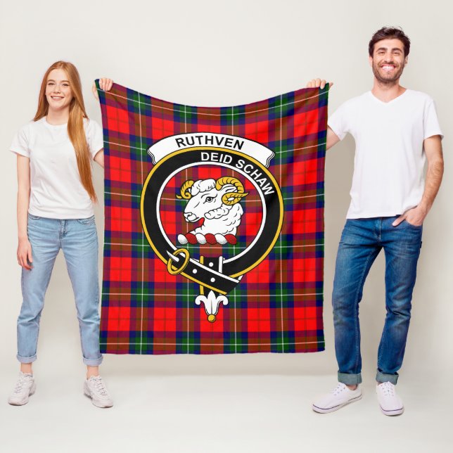 Clan Ruthven Tartan Kariert Fleecedecke (Beispiel)