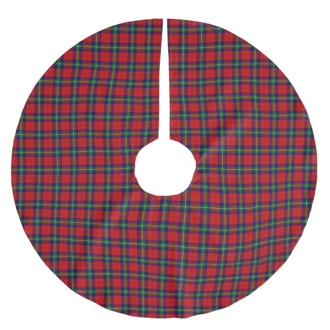 Clan Ruthven Tartan Polyester Weihnachtsbaumdecke (Vorderseite)