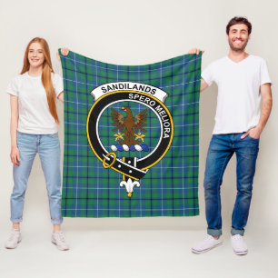 Clan Sandilands Ancient Tartan Kariert Fleecedecke