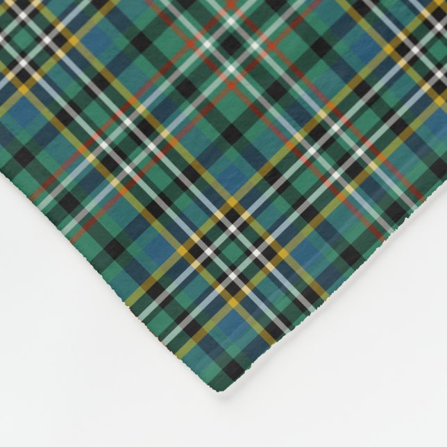 Clan Scott Ancient Tartan Green Scott Kariert Fleecedecke (Ecke)