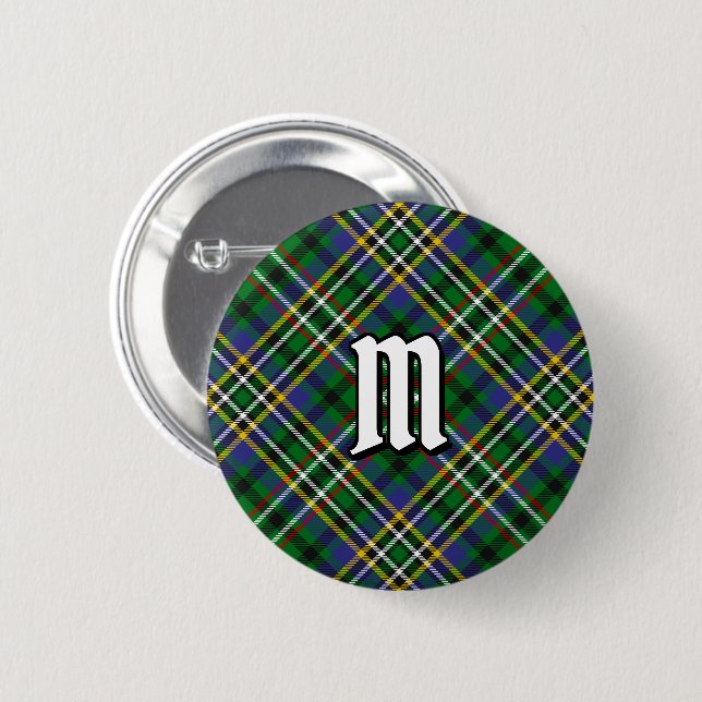Clan Scott Green Tartan Button (Vorne & Hinten)