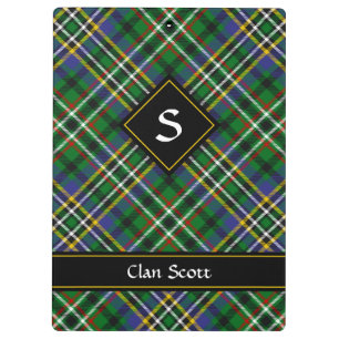Clan Scott Green Tartan Clipboard Klemmbrett