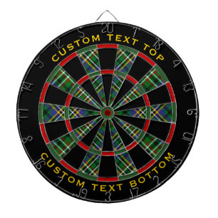 Clan Scott Green Tartan Dart Board Dartscheibe