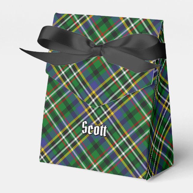 Clan Scott Green Tartan Favor Box Geschenkschachtel (Vorderseite)
