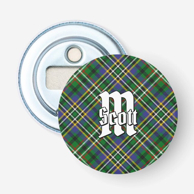 Clan Scott Green Tartan Flaschenöffner (Vorderseite)