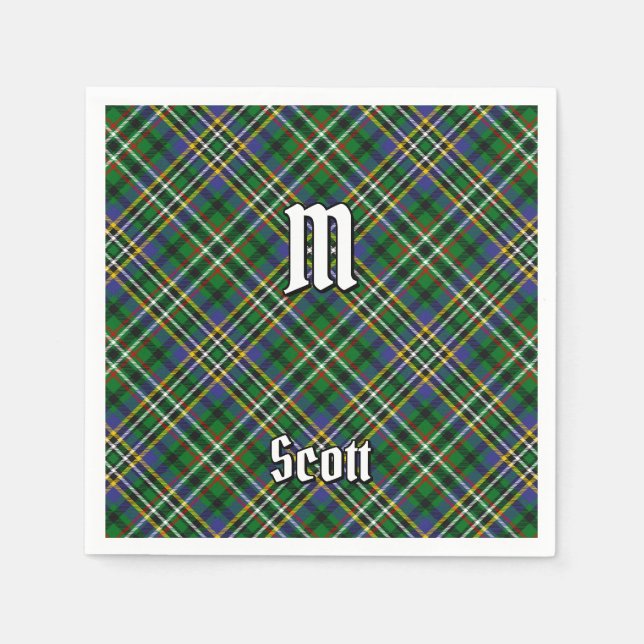 Clan Scott Green Tartan Napkins Serviette (Vorderseite)