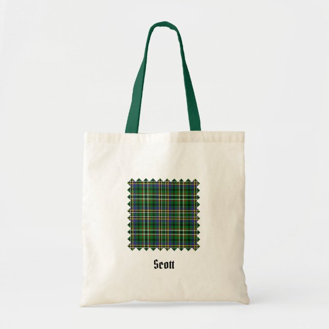 Clan Scott Green Tartan Tragetasche (Vorne)