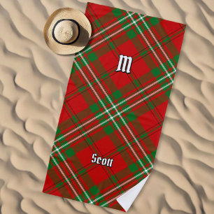 Clan Scott Red Tartan Beach Towel Strandtuch
