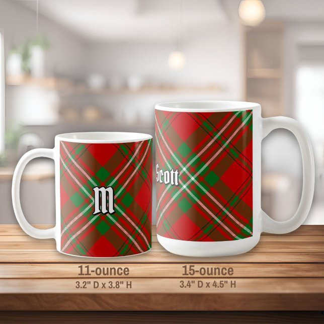 Clan Scott Red Tartan Coffee Tasse (Von Creator hochgeladen)