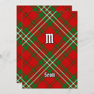 Clan Scott Red Tartan Einladung