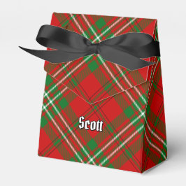Clan Scott Red Tartan Favor Box Geschenkschachtel