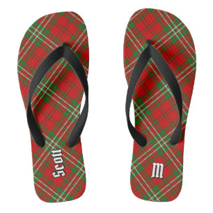 Clan Scott Red Tartan Flip Flops