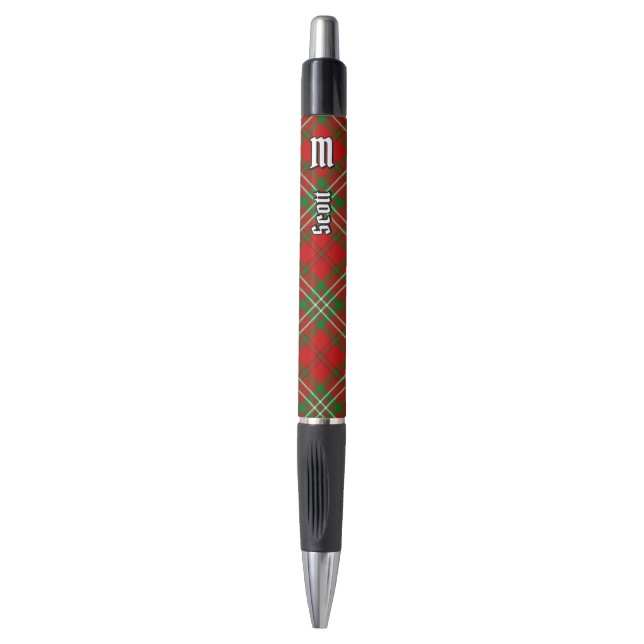 Clan Scott Red Tartan Pen Kugelschreiber (Vorderseite Vertikal)