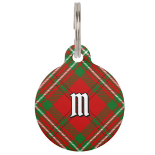 Clan Scott Red Tartan Pet ID Tag Haustiermarke