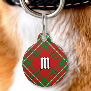 Clan Scott Red Tartan Pet ID Tag Haustiermarke