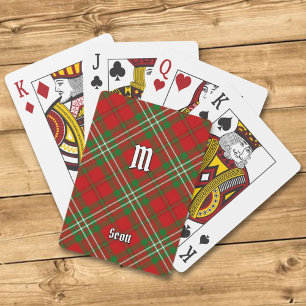 Clan Scott Red Tartan Spielkarten