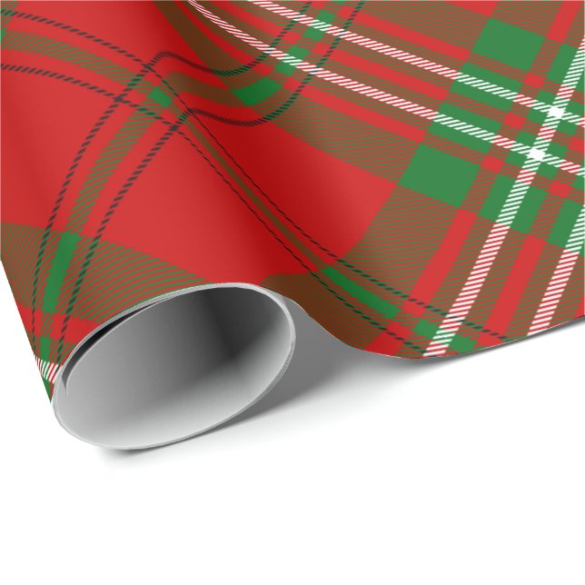 Clan Scott Red Tartan Wrapping Paper Geschenkpapier (Rolleneckpunkt)