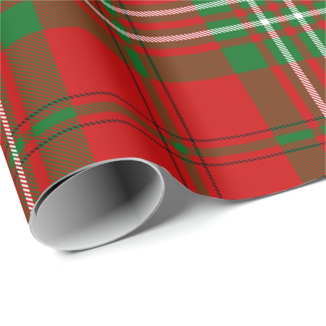Clan Scott Red Tartan Wrapping Paper Geschenkpapier (Rolleneckpunkt)